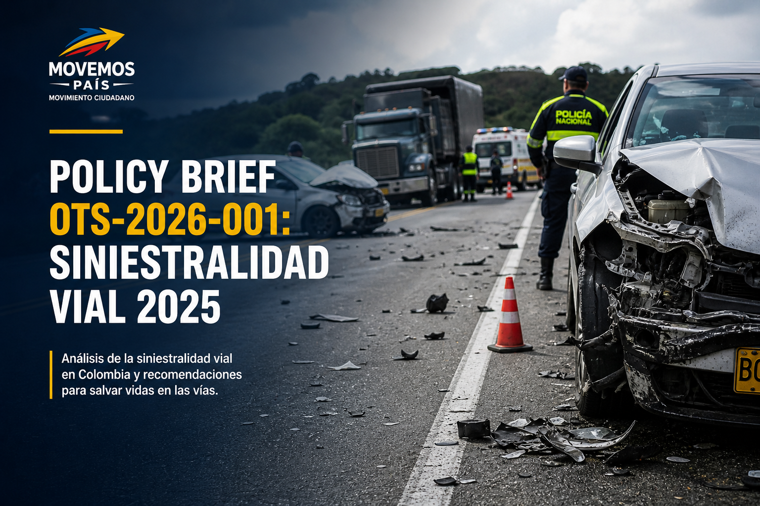 Policy Brief OTS-2026-001 — Siniestralidad vial 2025: análisis y recomendaciones para salvar vidas en las vías de Colombia